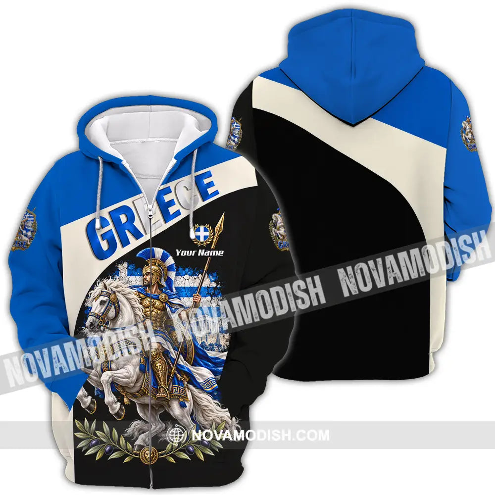 Unisex Shirt - Custom Greece Shirt - Zipper Hoodie / S - T-shirt