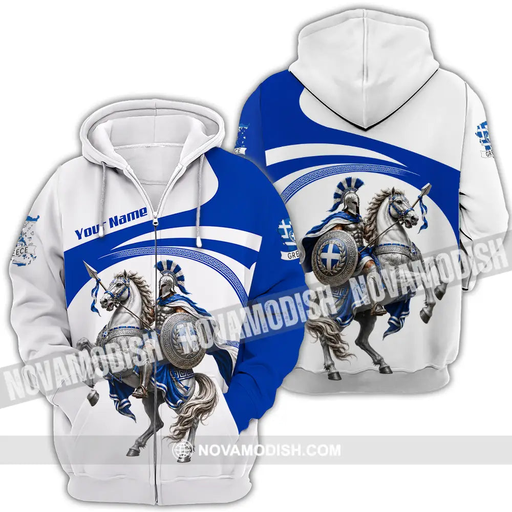 Unisex Shirt - Custom Greece Shirt - Zipper Hoodie / S - T-shirt
