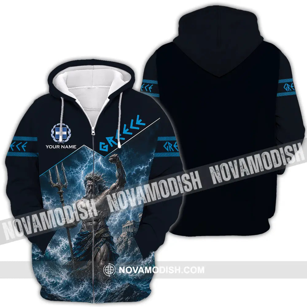 Unisex Shirt - Custom Greece Shirt - Zipper Hoodie / S - T-shirt