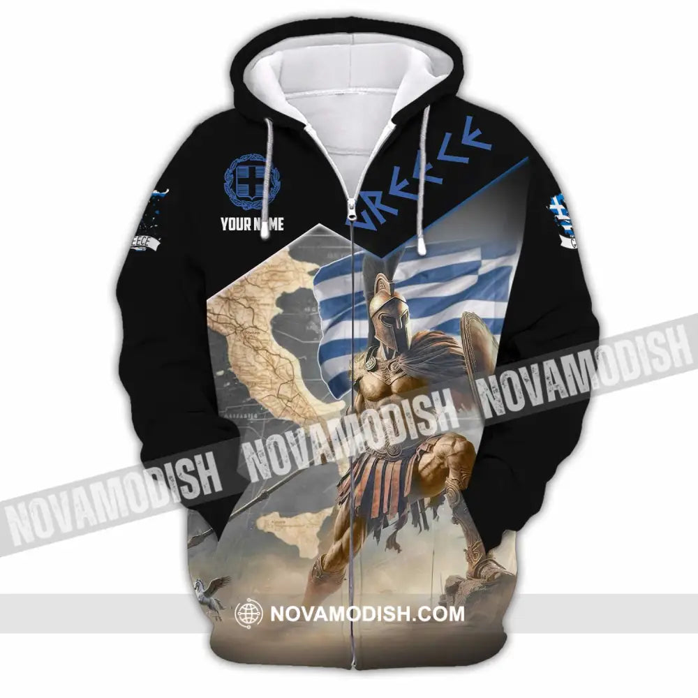 Unisex Shirt - Custom Greece Shirt Zipper Hoodie / S T-shirt