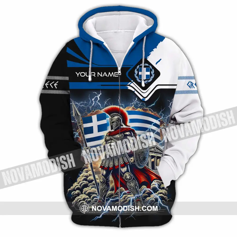 Unisex Shirt - Custom Greece Shirt Zipper Hoodie / S T-shirt