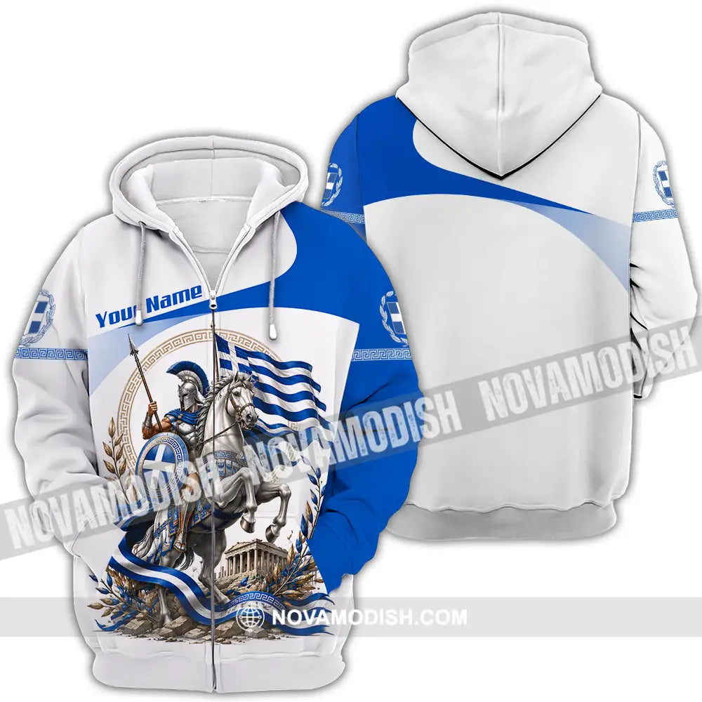 Unisex Shirt - Custom Greece Shirt - Zipper Hoodie / S - T-shirt