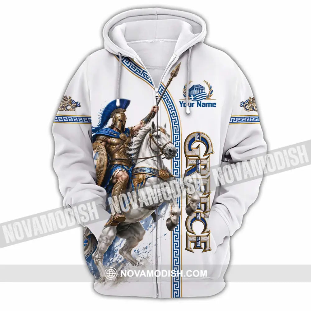 Unisex Shirt - Custom Greece Shirt - Zipper Hoodie / S - T-shirt