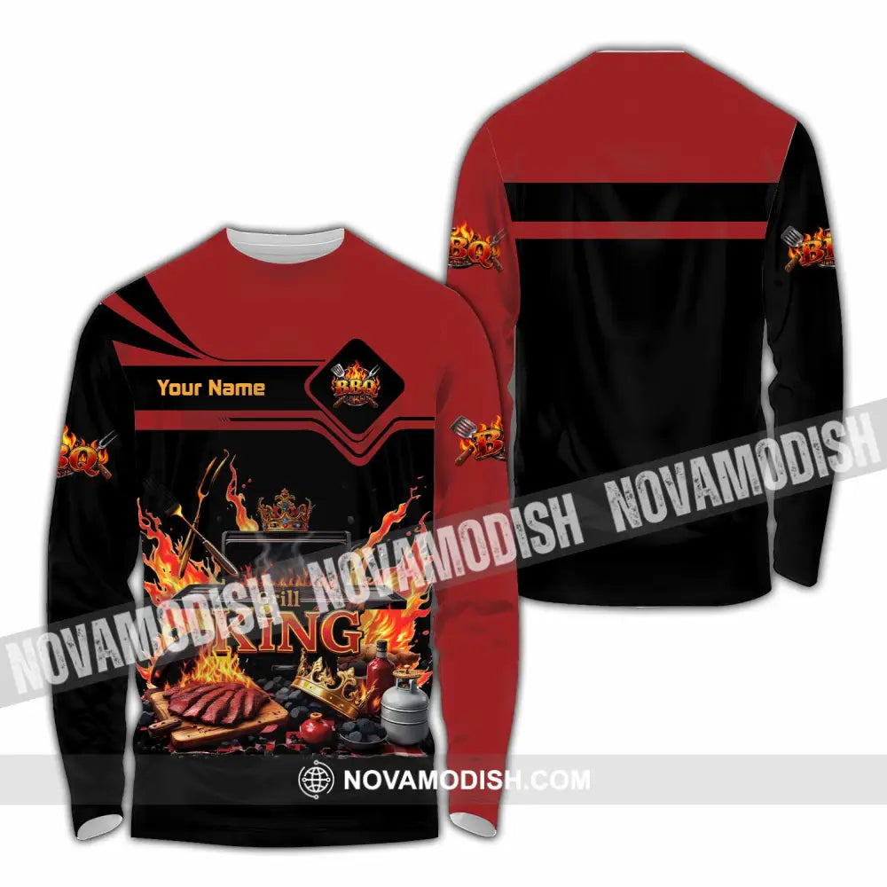 Unisex Shirt - Custom Grill King Shirt - Long Sleeve Shirt / S - T-shirt
