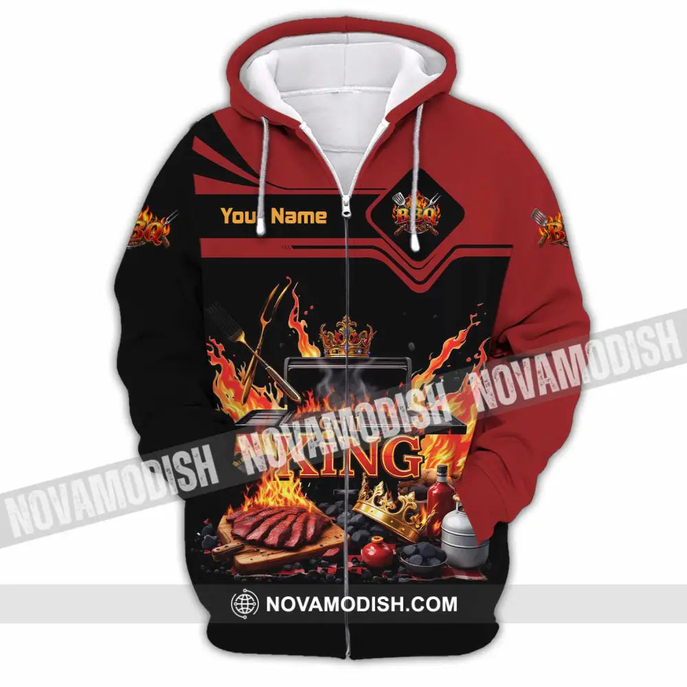 Unisex Shirt - Custom Grill King Shirt - Zipper Hoodie / S - T-shirt