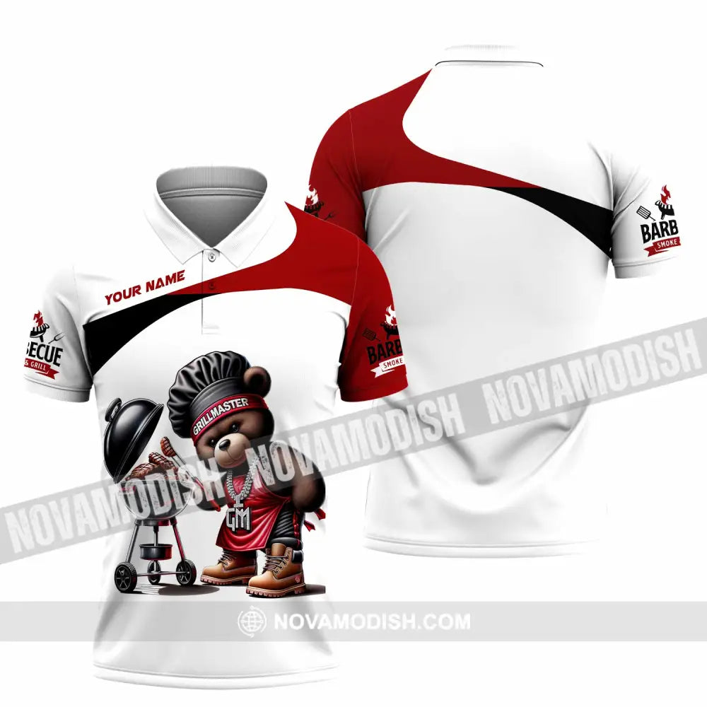 Unisex Shirt - Custom Grill Master Barbecue Shirt Polo Shirt / S T-shirt