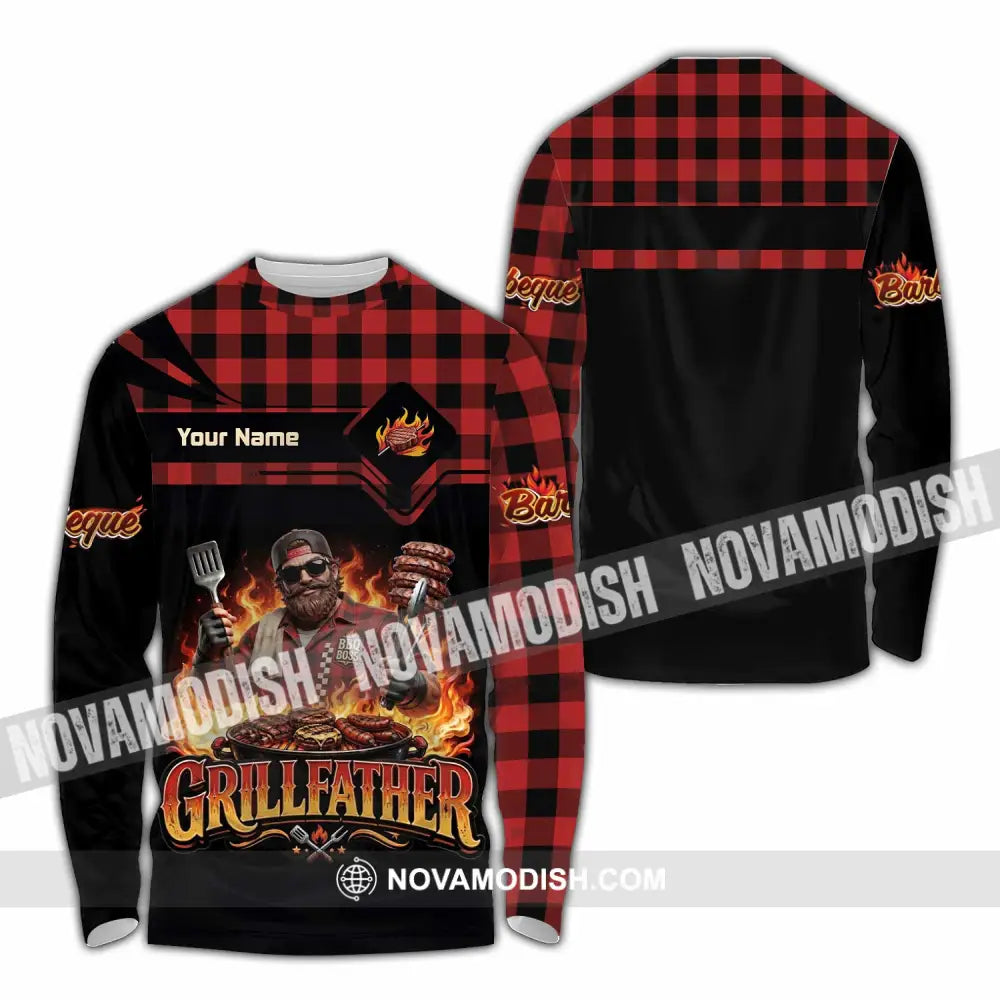 Unisex Shirt - Custom Grillfather Shirt - Long Sleeve Shirt / S - T-shirt