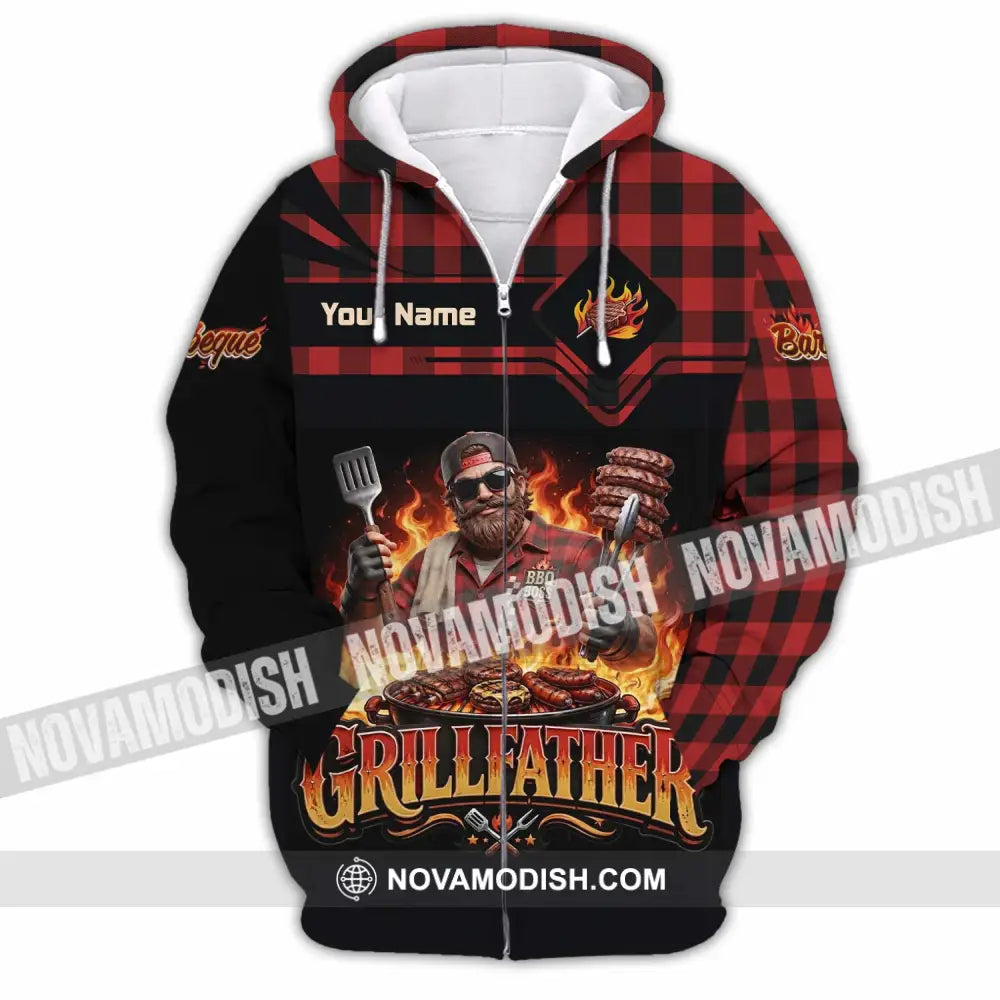 Unisex Shirt - Custom Grillfather Shirt - Zipper Hoodie / S - T-shirt