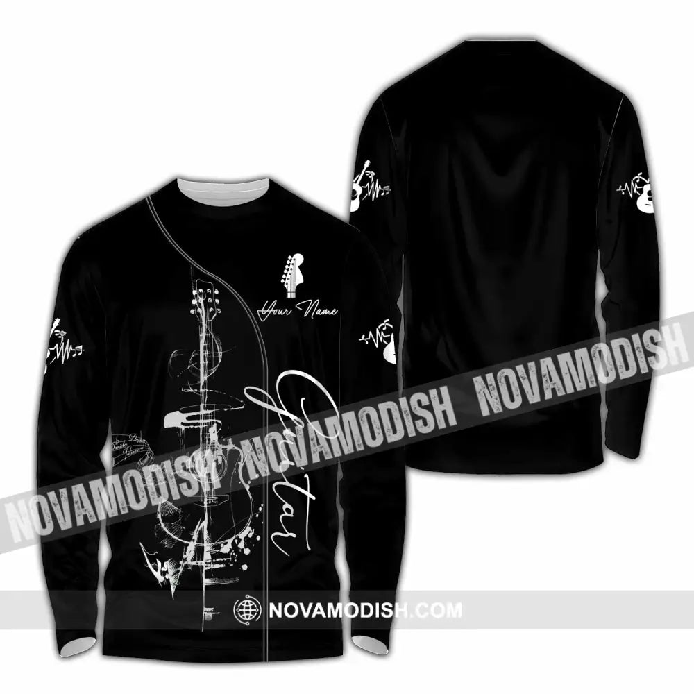 Unisex Shirt - Custom Guitar 3D Shirt - Long Sleeve Shirt / S - T-shirt