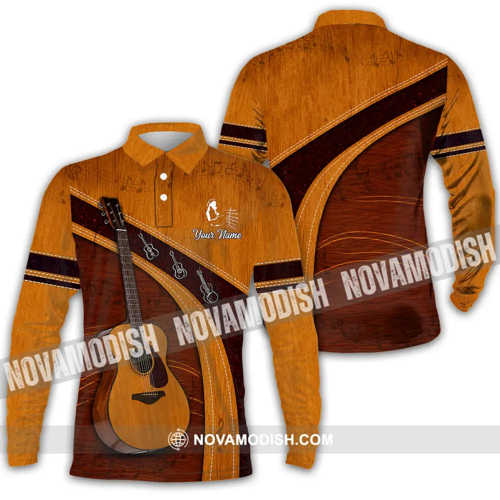 Unisex Shirt - Custom Guitar Shirt - Long Sleeve Polo / S - T-shirt