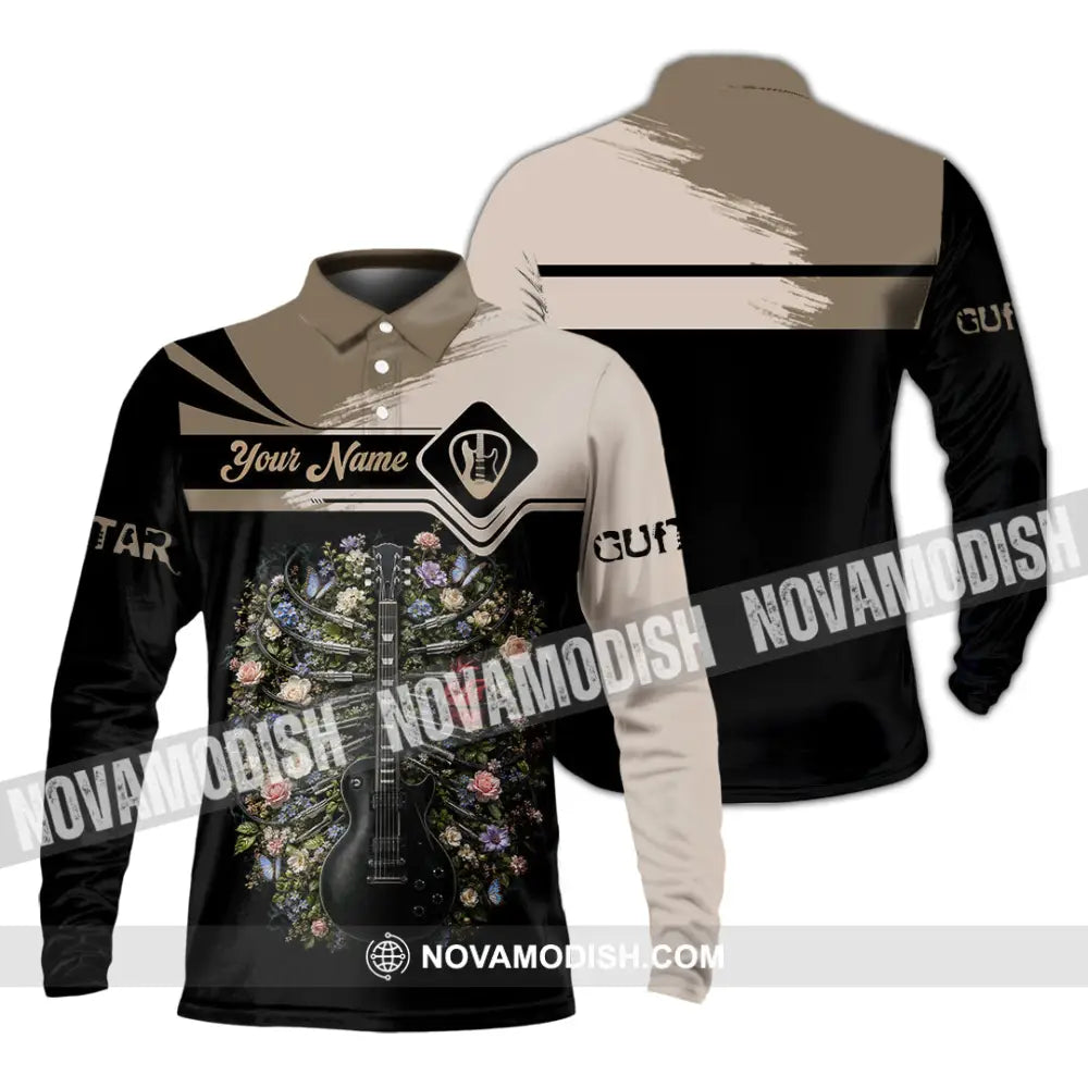 Unisex Shirt - Custom Guitar Shirt - Long Sleeve Polo / S - T-shirt