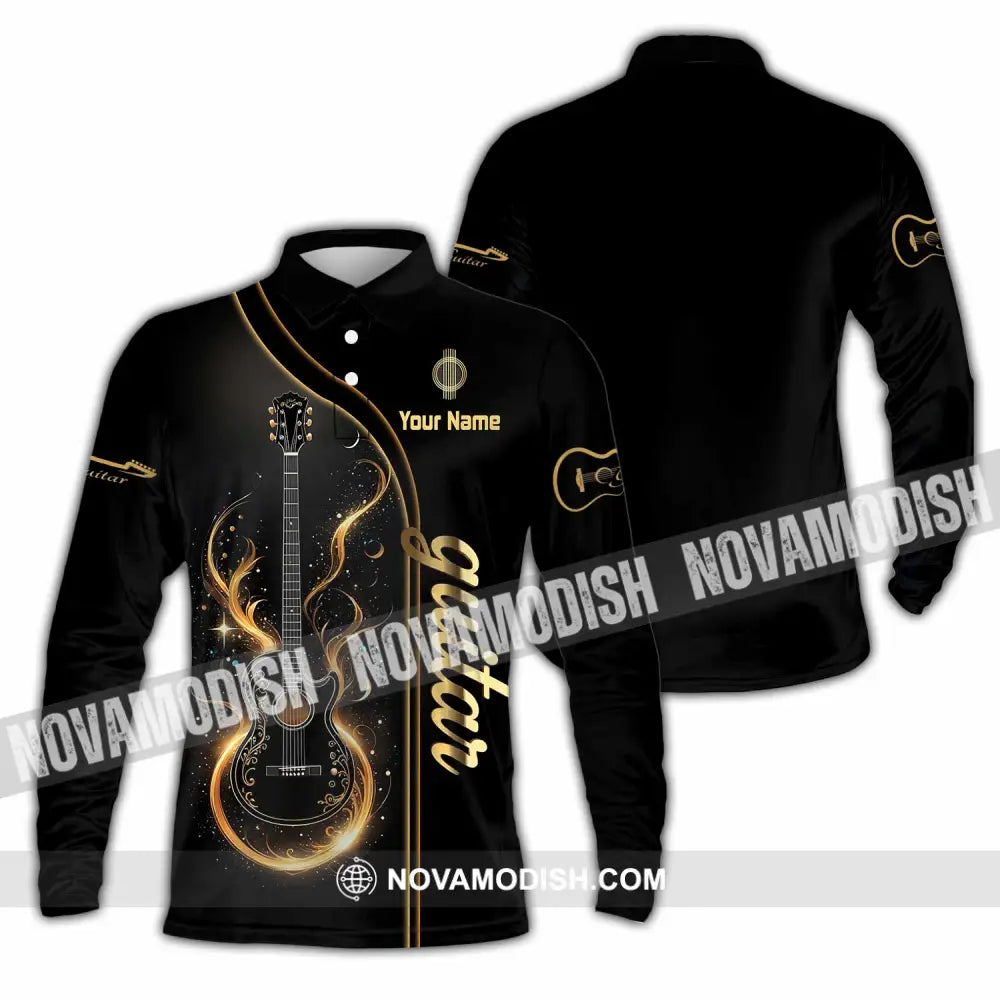 Unisex Shirt - Custom Guitar Shirt - Long Sleeve Polo / S - T-shirt