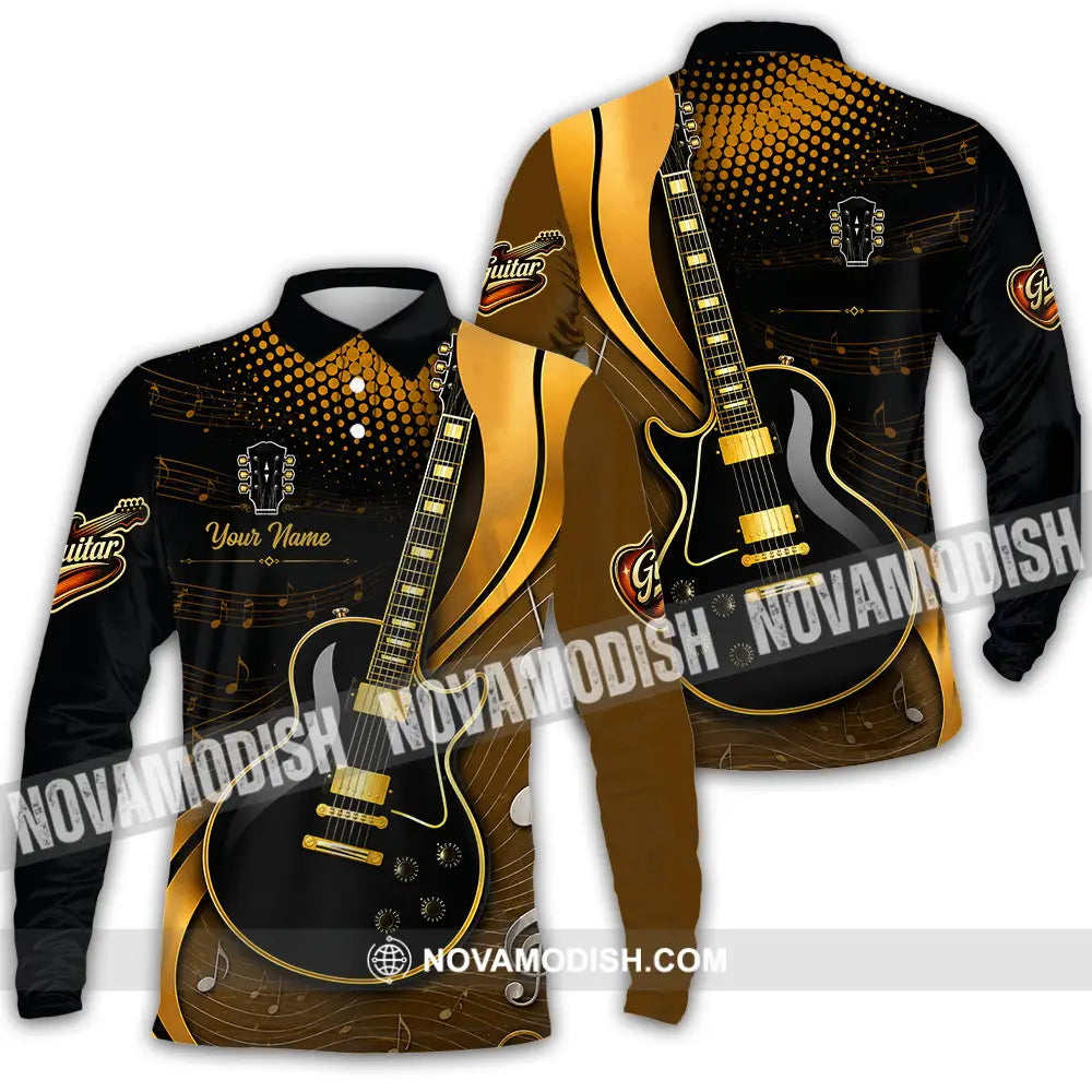 Unisex Shirt - Custom Guitar Shirt - Long Sleeve Polo / S - T-shirt