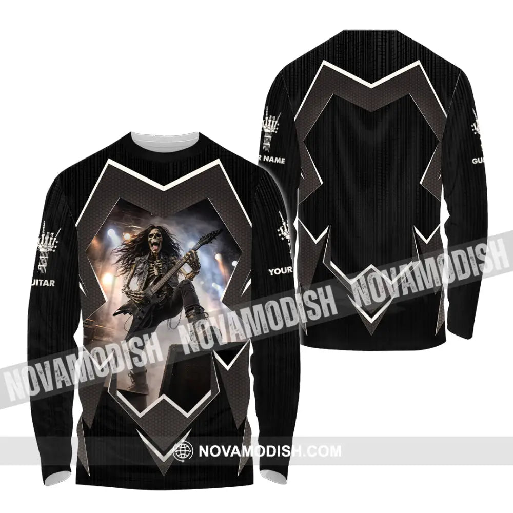Unisex Shirt - Custom Guitar Shirt - Long Sleeve Shirt / S - T-shirt
