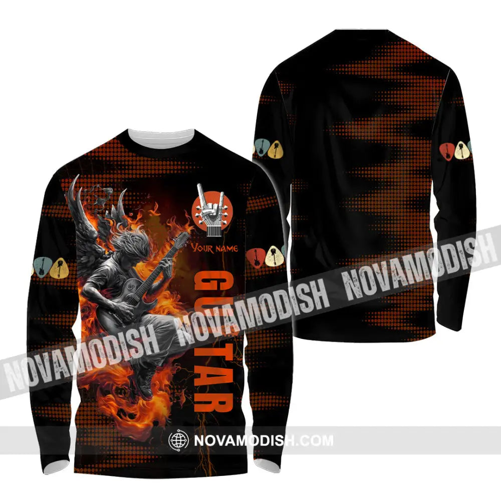 Unisex Shirt - Custom Guitar Player Shirt Long Sleeve Shirt / S T-shirt