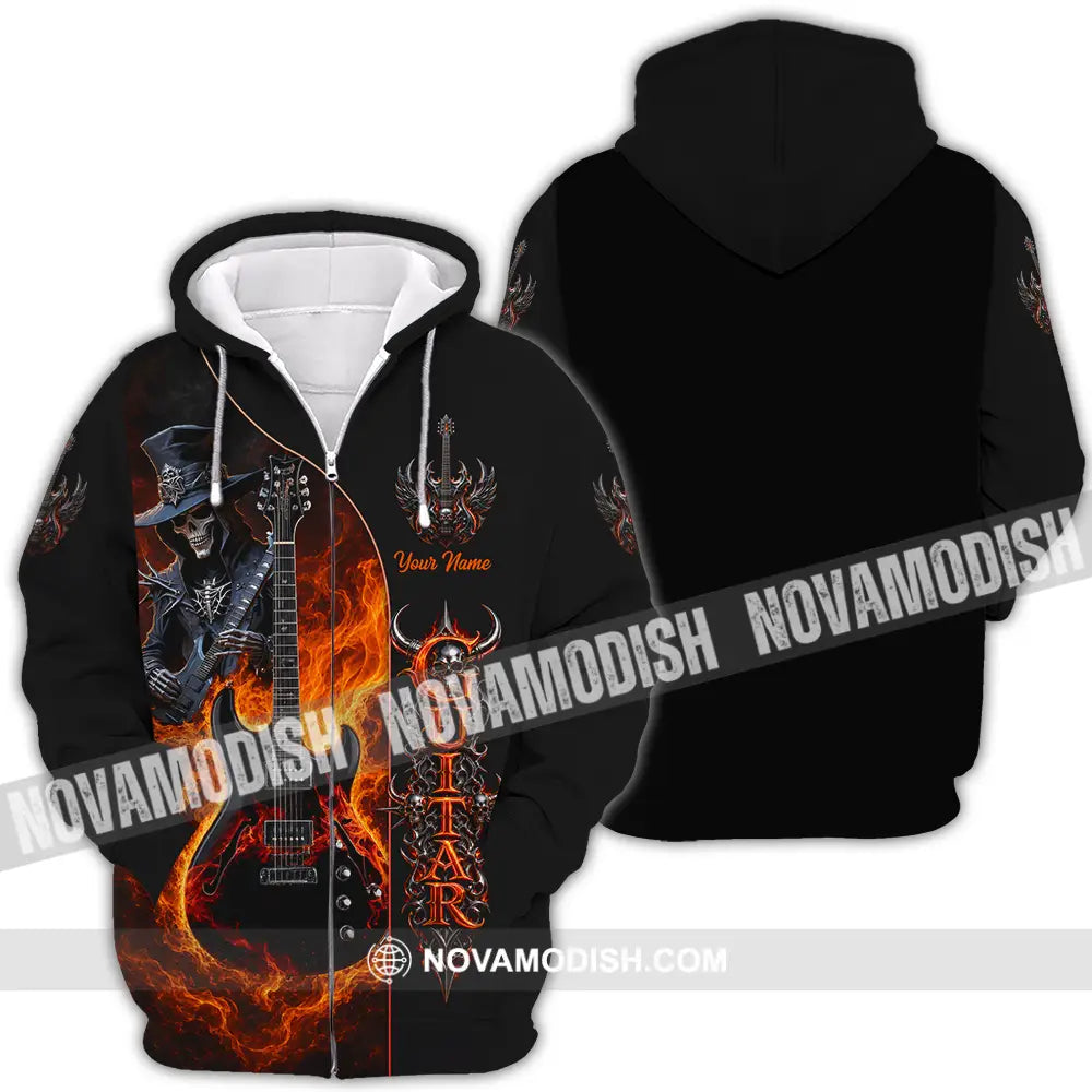 Unisex Shirt - Custom Guitar Shirt - Zipper Hoodie / S - T-shirt