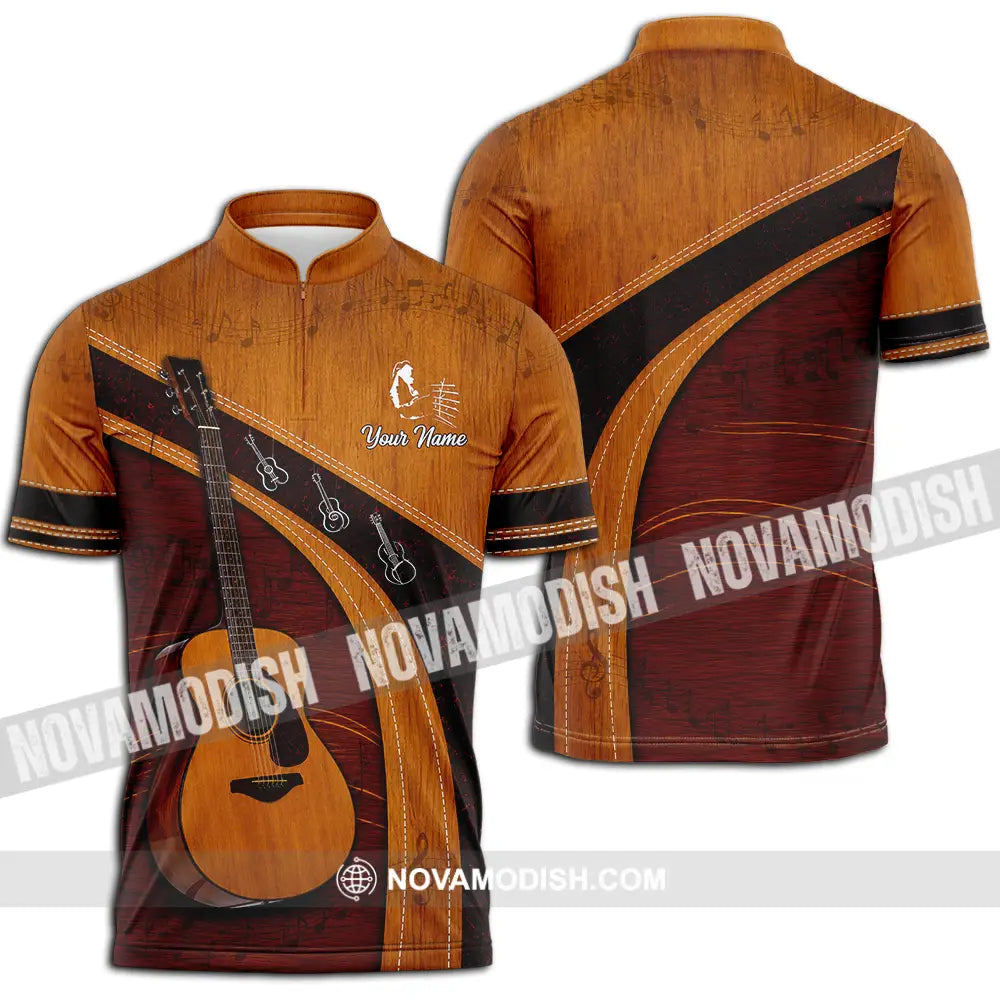 Unisex Shirt - Custom Guitar Shirt - Zipper Polo Shirt / S - T-shirt