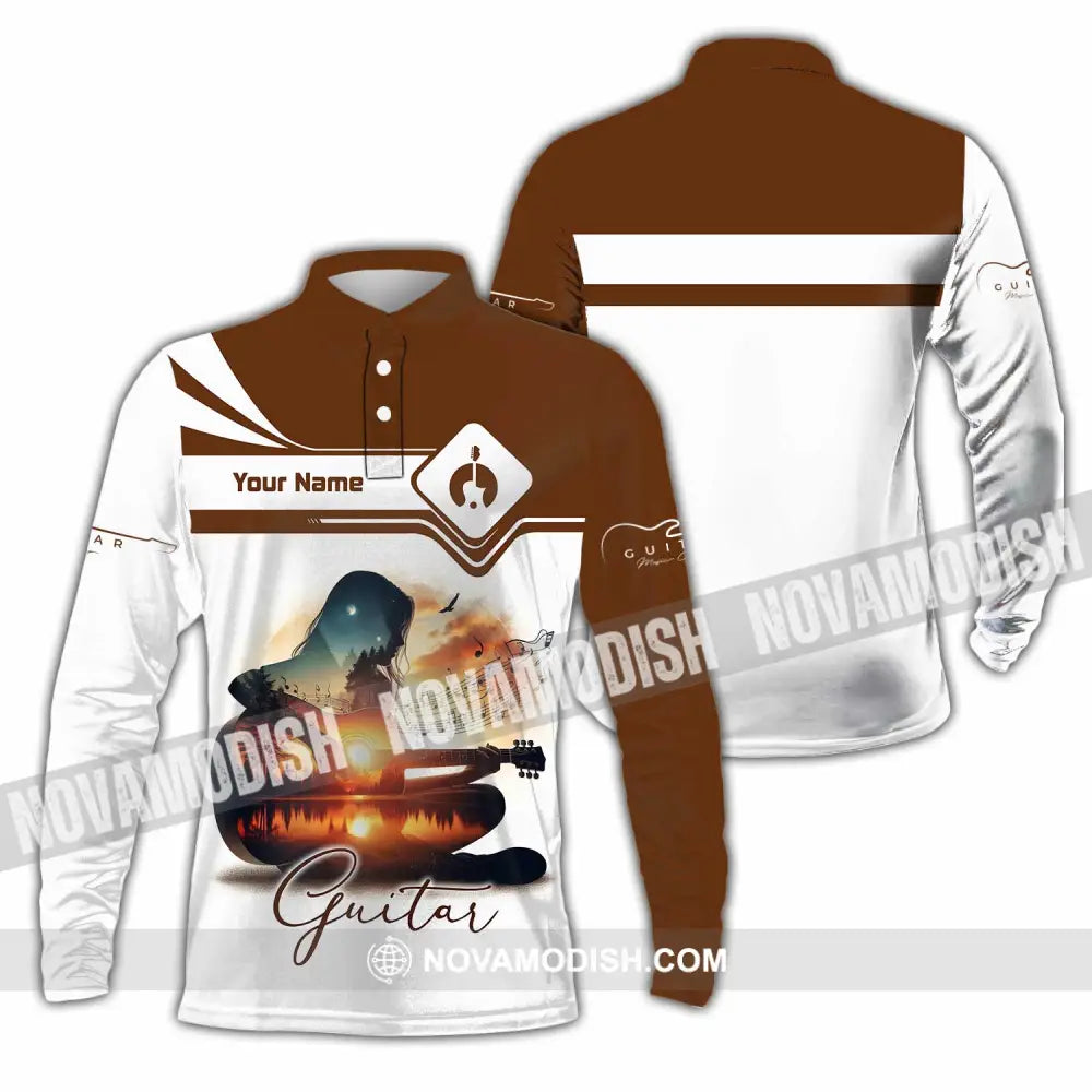 Unisex Shirt - Custom Guitarist Shirt - Long Sleeve Polo / S - T-shirt