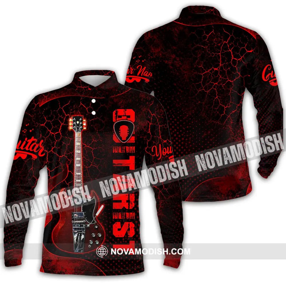 Unisex Shirt - Custom Guitarist Shirt - Long Sleeve Polo / S - T-shirt