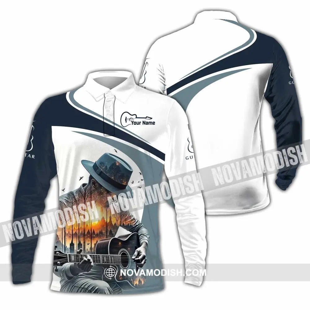 Unisex Shirt - Custom Guitarist Shirt - Long Sleeve Polo / S - T-shirt