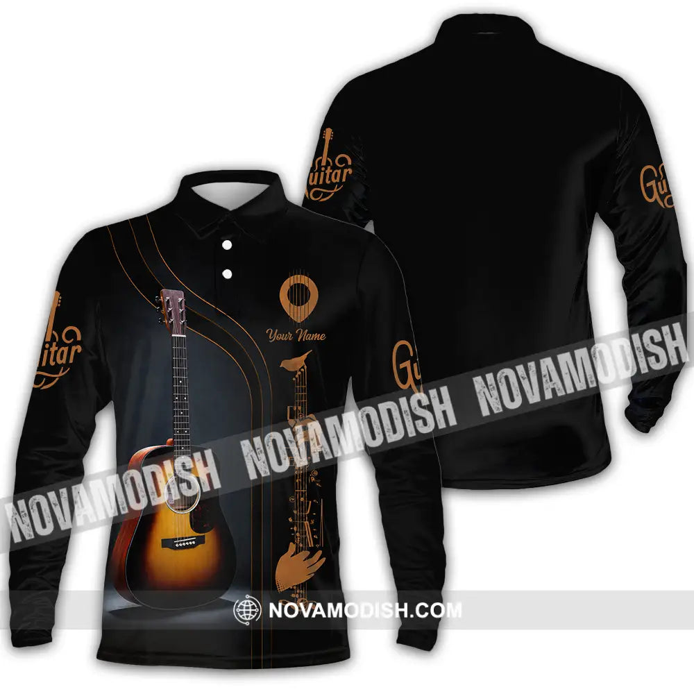 Unisex Shirt - Custom Guitarist Shirt - Long Sleeve Polo / S - T-shirt