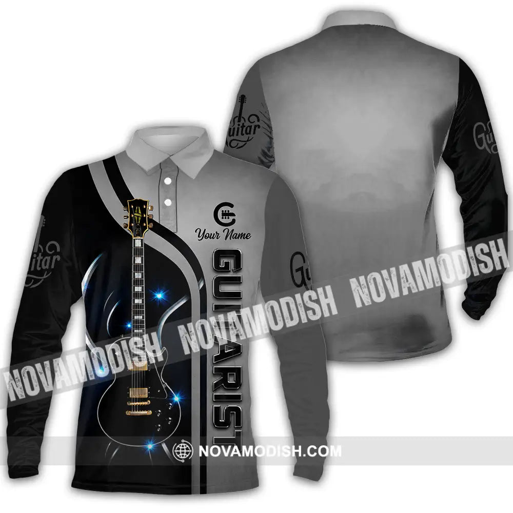 Unisex Shirt - Custom Guitarist Shirt - Long Sleeve Polo / S - T-shirt