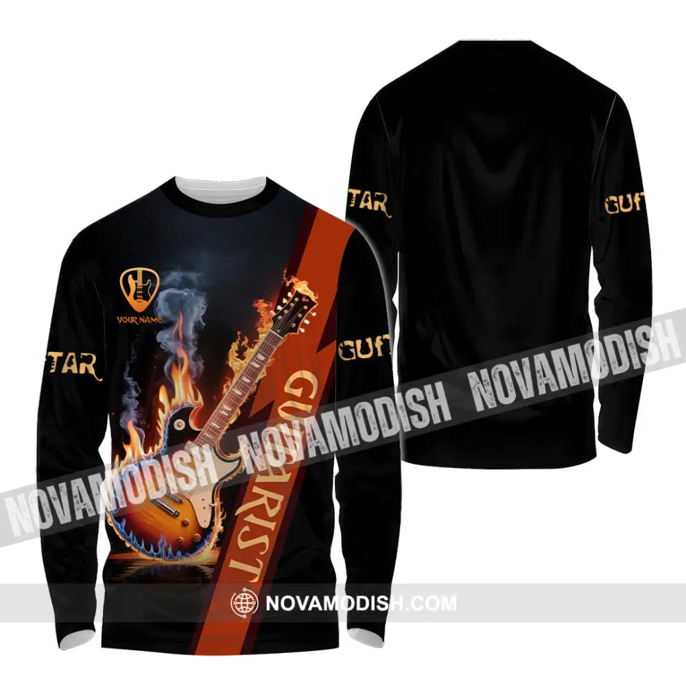 Unisex Shirt - Custom Guitarist Shirt - Long Sleeve Shirt / S - T-shirt