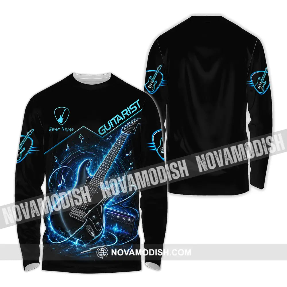 Unisex Shirt - Custom Guitarist Shirt - Long Sleeve Shirt / S - T-shirt
