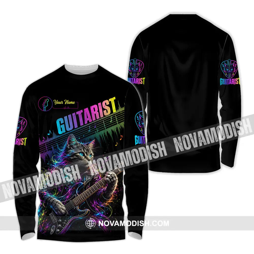 Unisex Shirt - Custom Guitarist Shirt - Long Sleeve Shirt / S - T-shirt