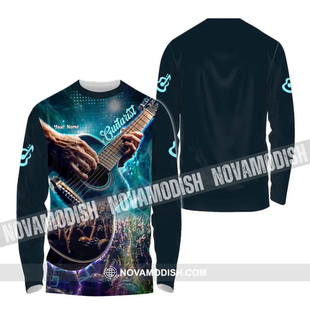 Unisex Shirt - Custom Guitarist Shirt - Long Sleeve Shirt / S - T-shirt