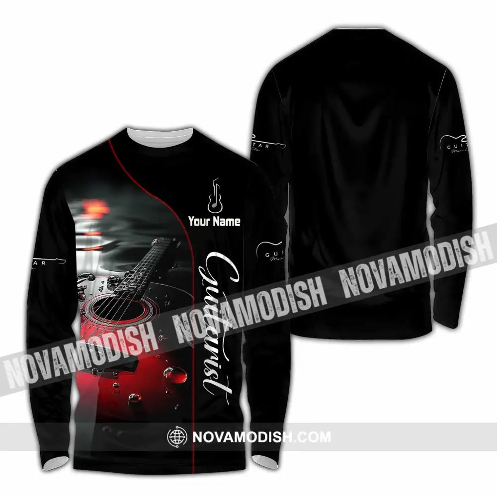 Unisex Shirt - Custom Guitarist Shirt - Long Sleeve Shirt / S - T-shirt