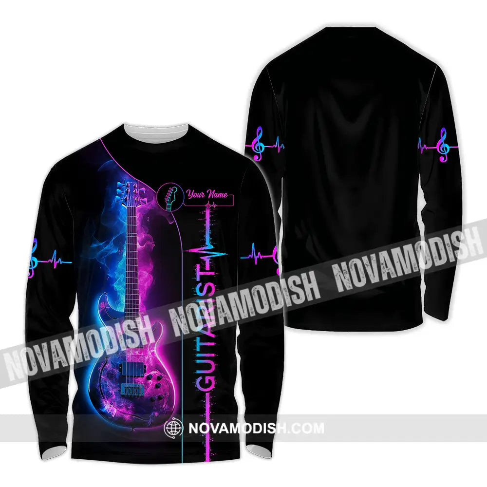 Unisex Shirt - Custom Guitarist Shirt - Long Sleeve Shirt / S - T-shirt