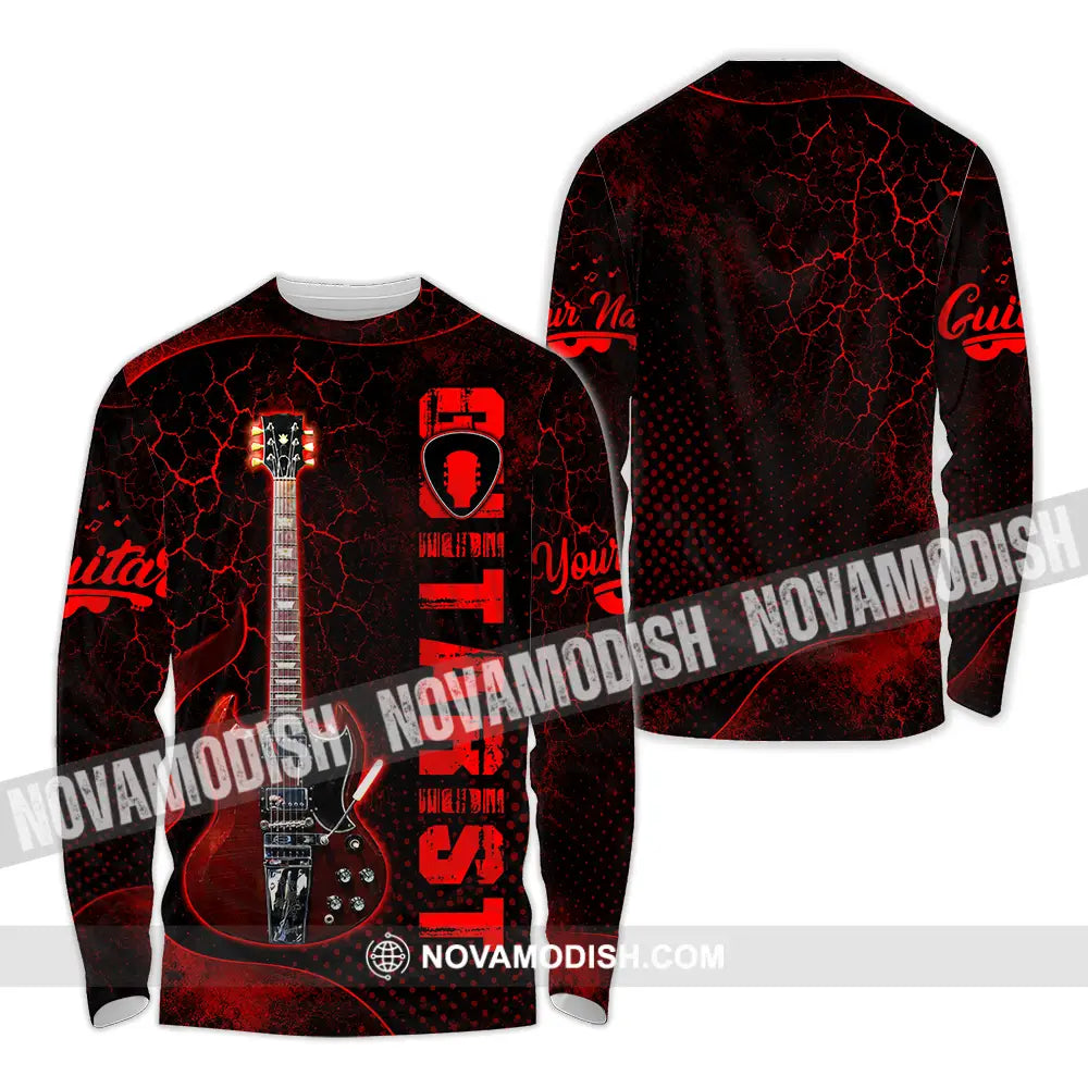 Unisex Shirt - Custom Guitarist Shirt - Long Sleeve Shirt / S - T-shirt