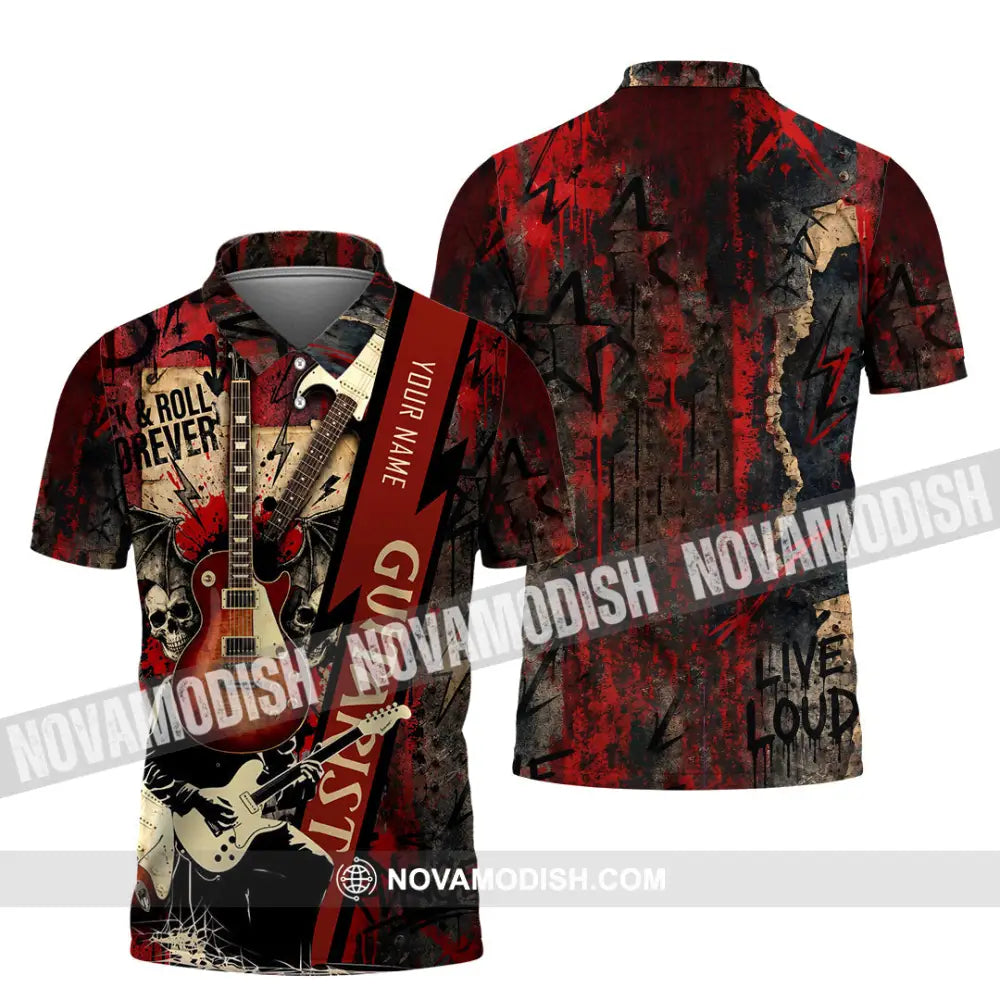 Unisex Shirt - Custom Guitarist Shirt - Polo Shirt / S - T-shirt