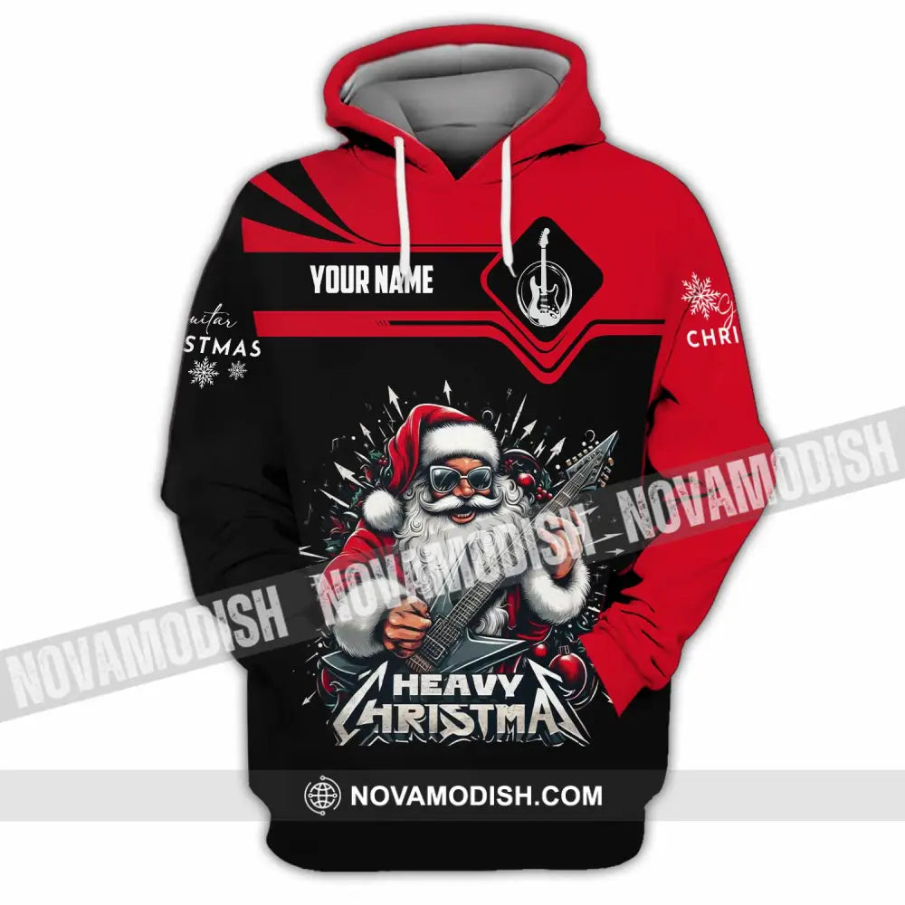 Unisex Shirt - Custom Guitarist Santa Shirt Hoodie / S T-shirt