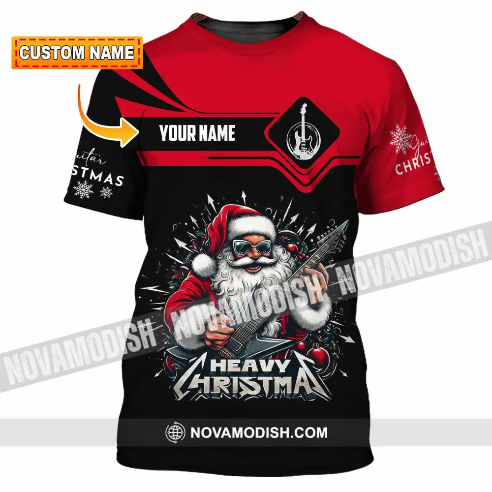 Unisex Shirt - Custom Guitarist Santa Shirt T-shirt