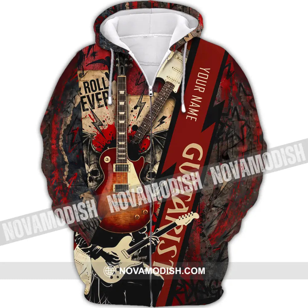 Unisex Shirt - Custom Guitarist Shirt - Zipper Hoodie / S - T-shirt