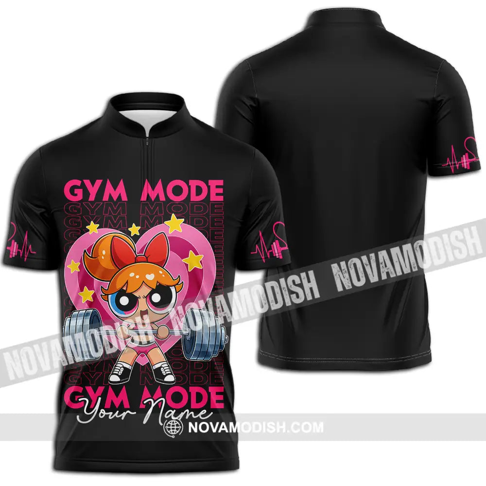 Unisex Shirt - Custom Gym More Shirt - Zipper Polo Shirt / S - T-shirt