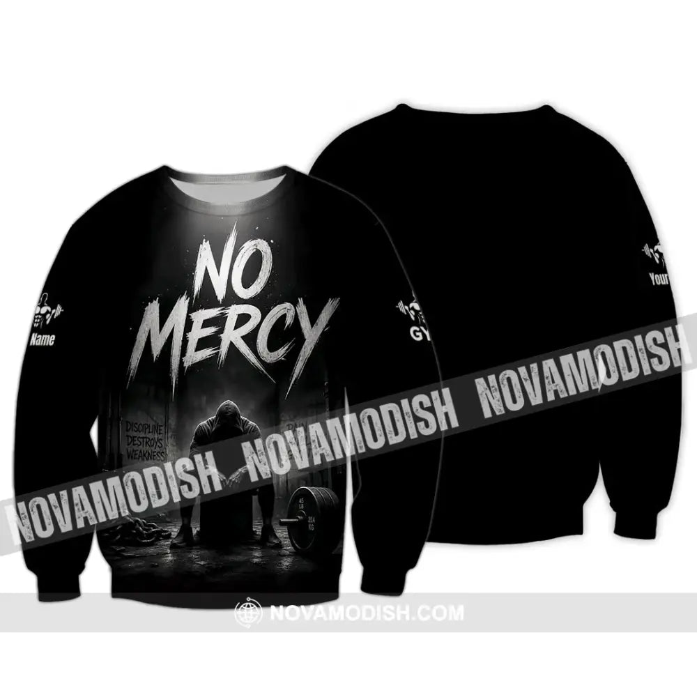 Unisex Shirt - Custom Gym No Mercy Shirt - Long Sleeve / S - T-shirt