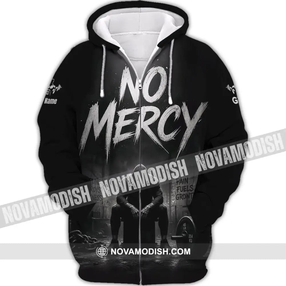 Unisex Shirt - Custom Gym No Mercy Shirt - Zipper Hoodie / S - T-shirt