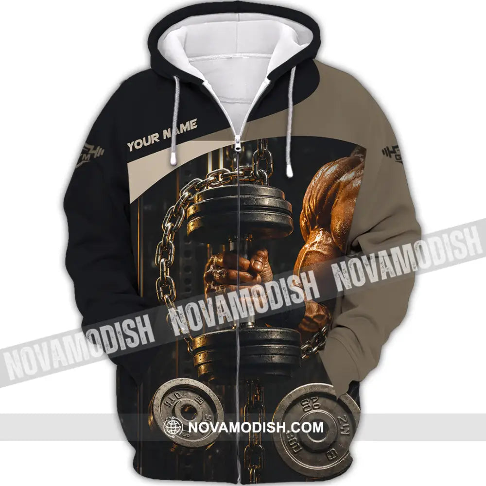Unisex Shirt - Custom Gym Shirt - Zipper Hoodie / S - T-shirt