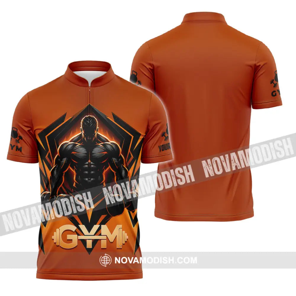 Unisex Shirt - Custom Gym Shirt - Zipper Polo Shirt / S - T-shirt