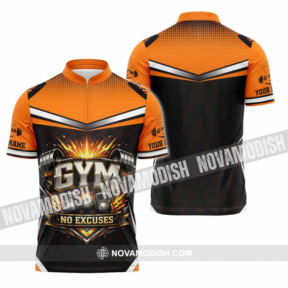 Unisex Shirt - Custom Gym Shirt - Zipper Polo Shirt / S - T-shirt