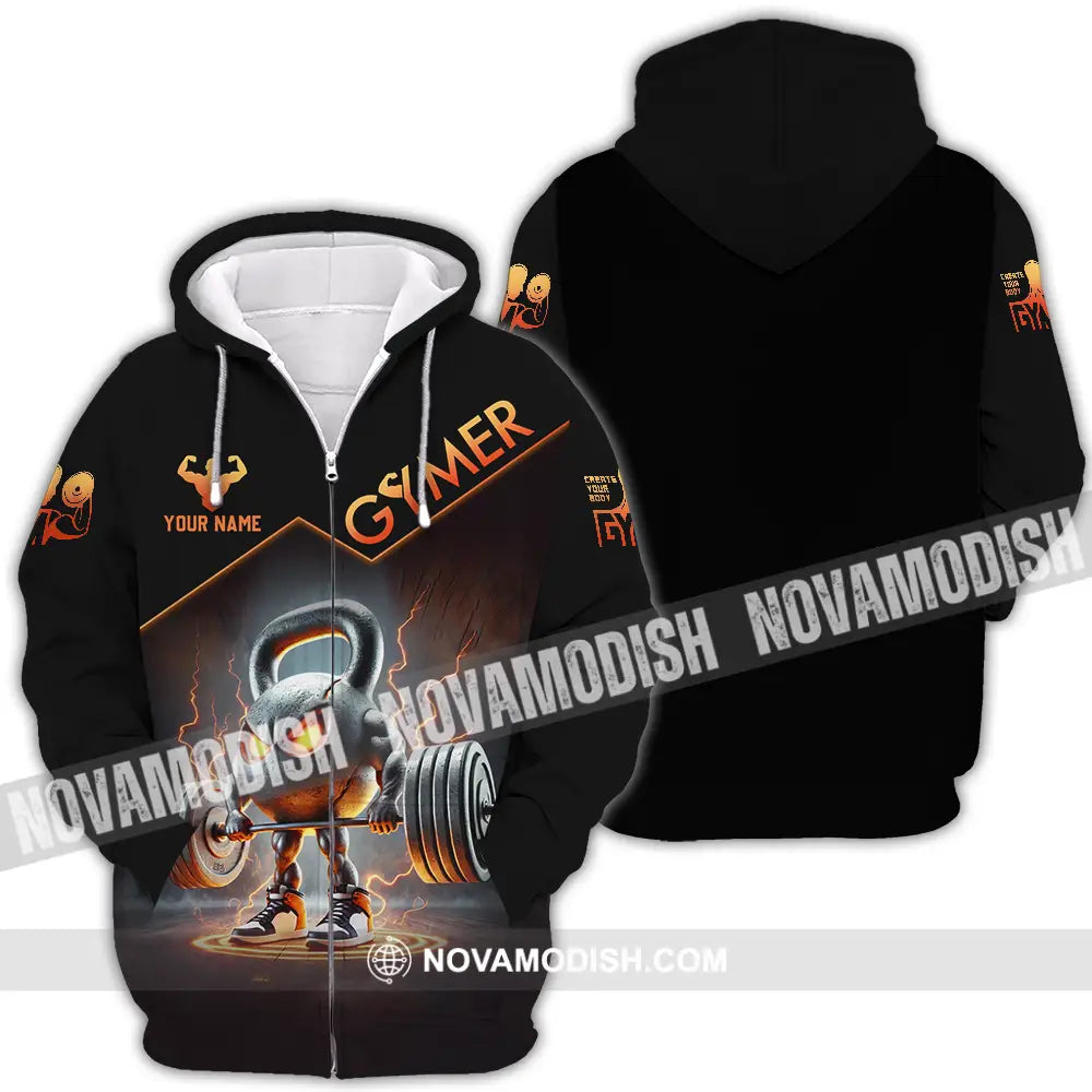 Unisex Shirt - Custom Gymer Lover Shirt Zipper Hoodie / S T-shirt