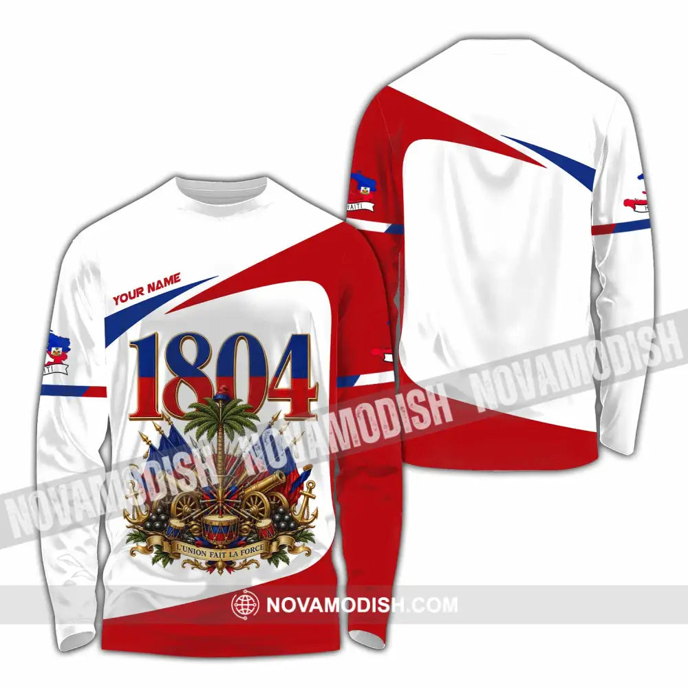 Unisex Shirt - Custom Haiti Shirt - Long Sleeve Shirt / S - T-shirt