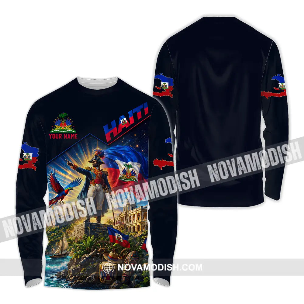 Unisex Shirt - Custom Haiti Shirt - Long Sleeve Shirt / S - T-shirt