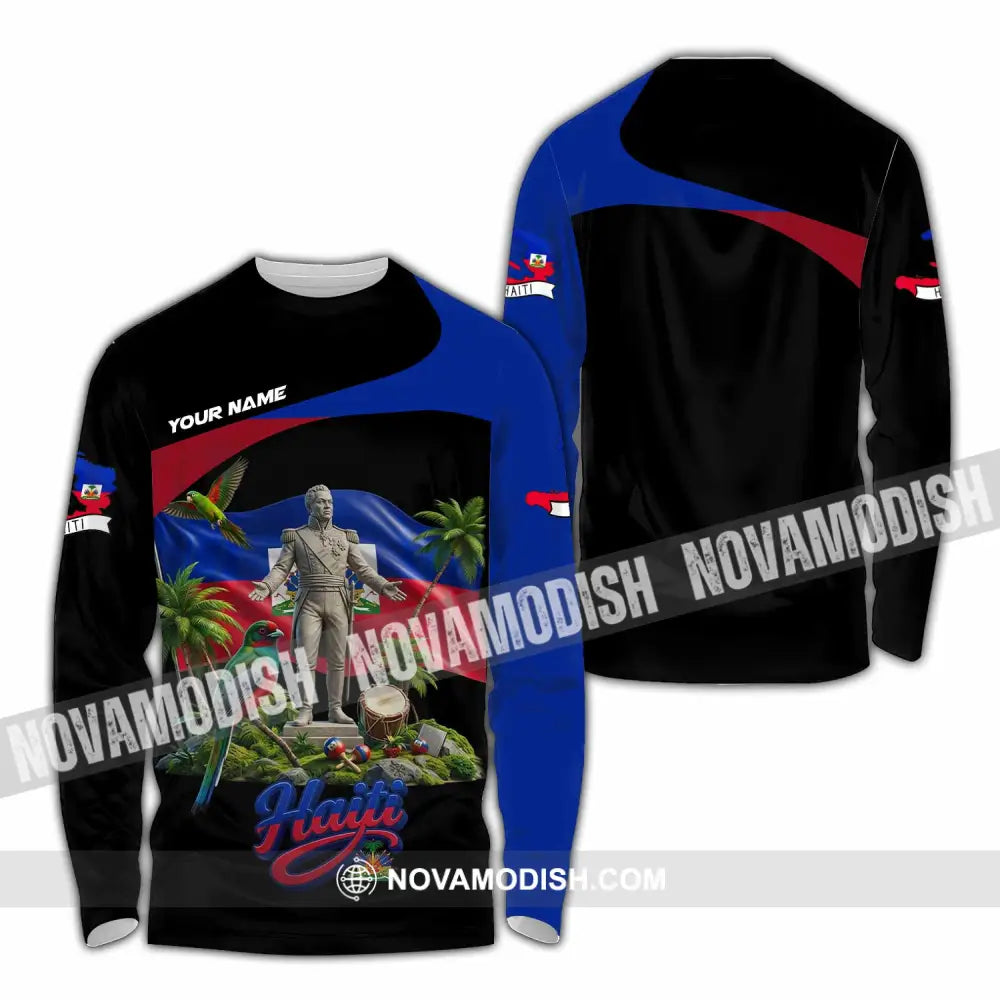 Unisex Shirt - Custom Haiti Shirt - Long Sleeve Shirt / S - T-shirt