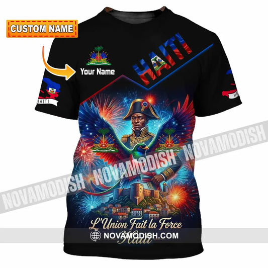Unisex Shirt - Custom Haiti L’Union Fait La Force Shirt - T-shirt