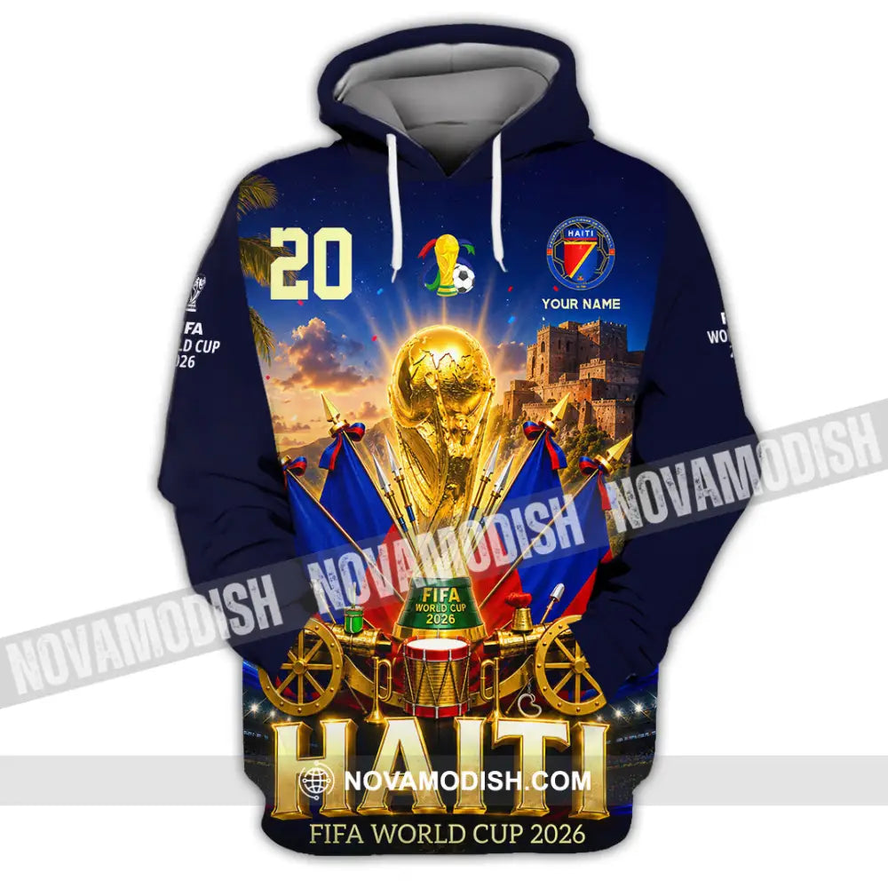 Unisex Shirt - Custom Haiti World Cup 2026 Shirt - Hoodie / S - T-shirt