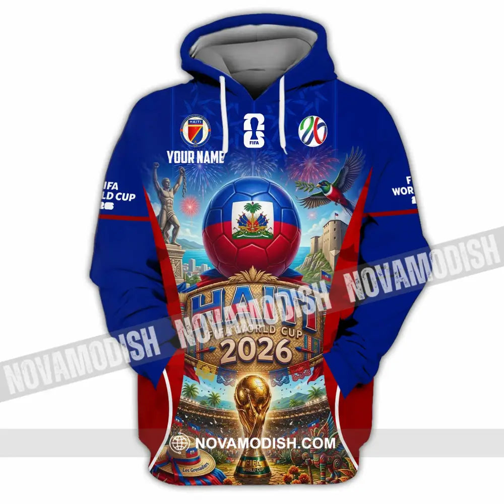 Unisex Shirt - Custom Haiti World Cup 2026 Shirt - Hoodie / S - T-shirt